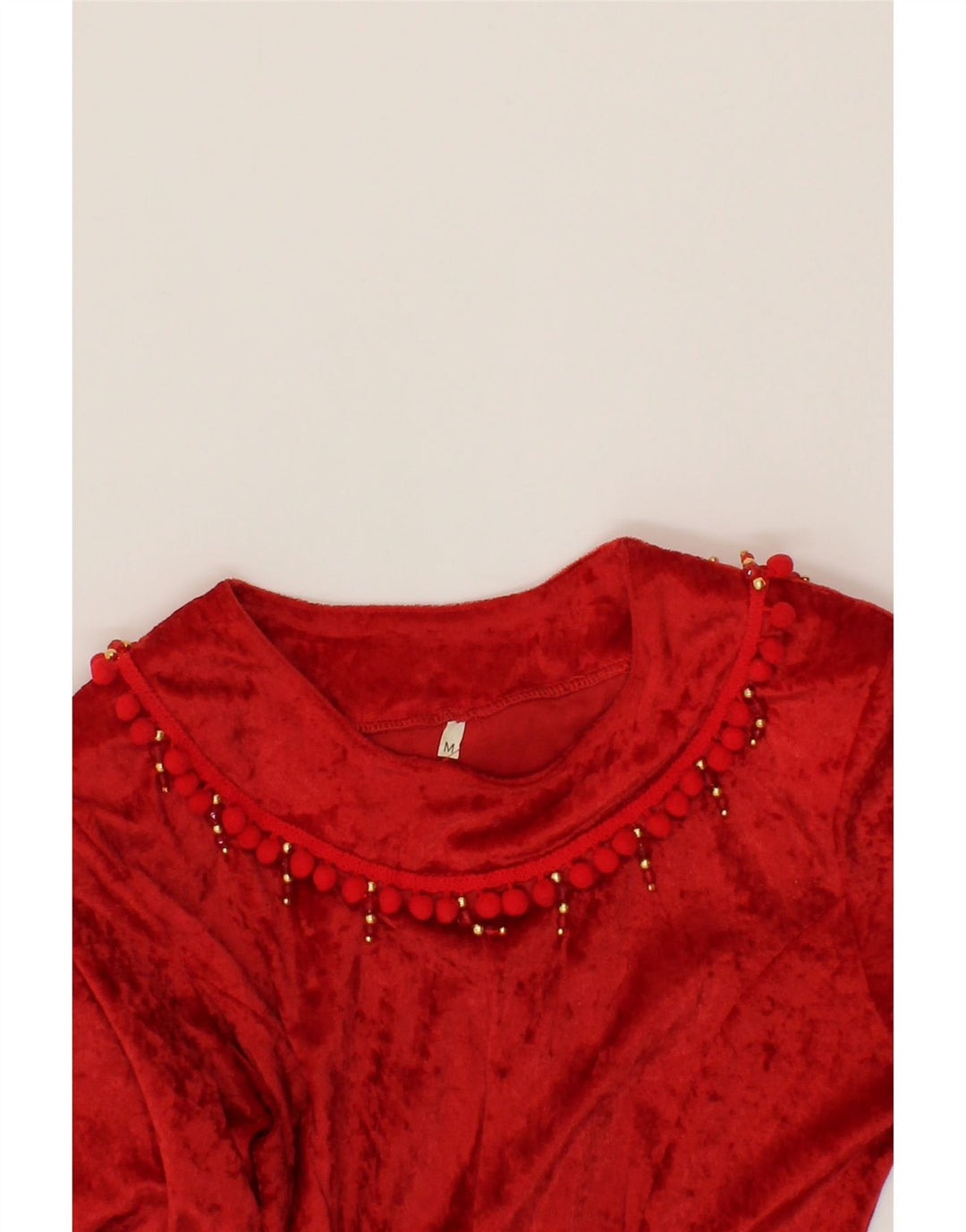 VINTAGE Womens Long Sleeve Maxi Dress UK 12 Medium Red Acetate Vintage Vintage and Second-Hand Vintage from Messina Hembry 