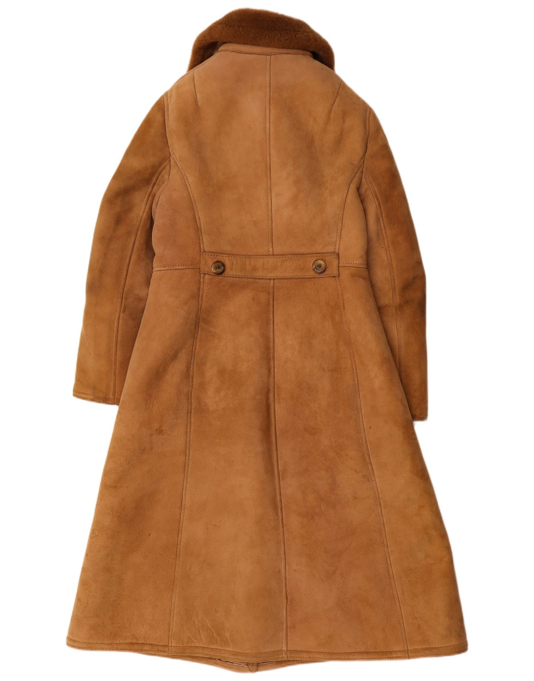 Cappotto in shearling da donna Julian Vard UK 12 Pelle marrone medio