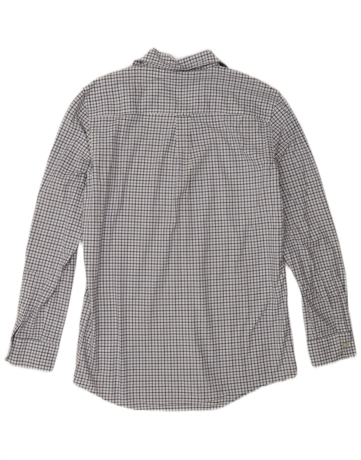 Camicia Oxford da uomo Chaps piccola in cotone a quadri bianchi
