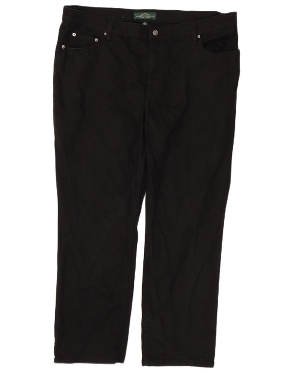 Jeans dritti da donna Ralph Lauren US 18 2XL W40 L29 Cotone nero