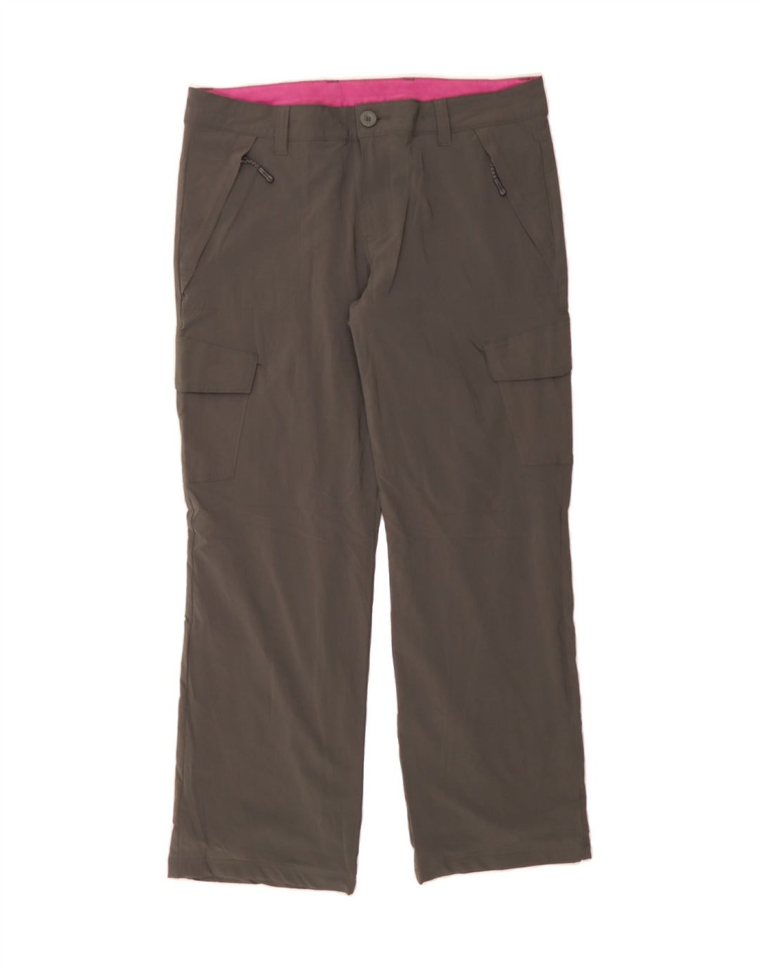 EDDIE BAUER Womens Straight Cargo Trousers US 14 XL W36 L30 Grey Polyester Vintage Eddie Bauer and Second-Hand Eddie Bauer from Messina Hembry 