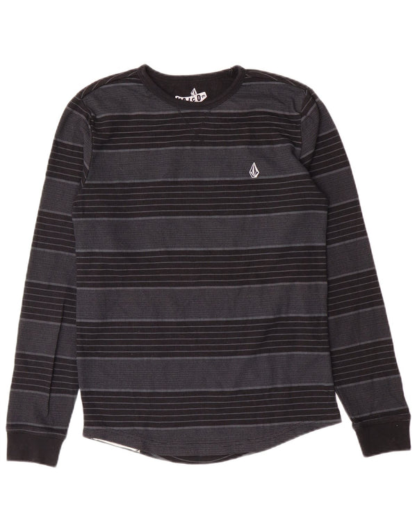 Maglia Volcom da bambino a maniche lunghe 11-12 anni in poliestere a righe grandi grigie