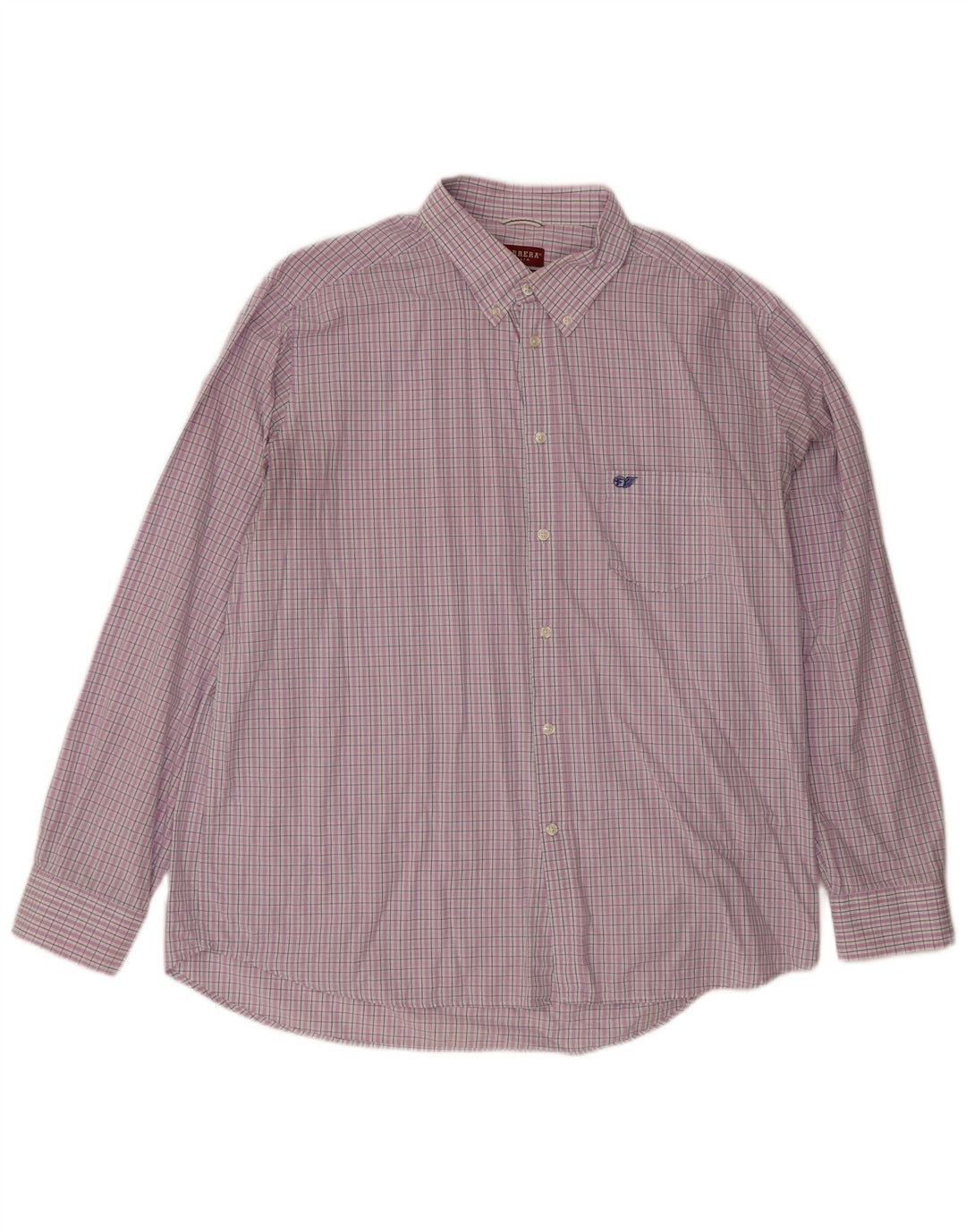Camicia Carrera da uomo vestibilità regolare 3XL cotone a quadri viola