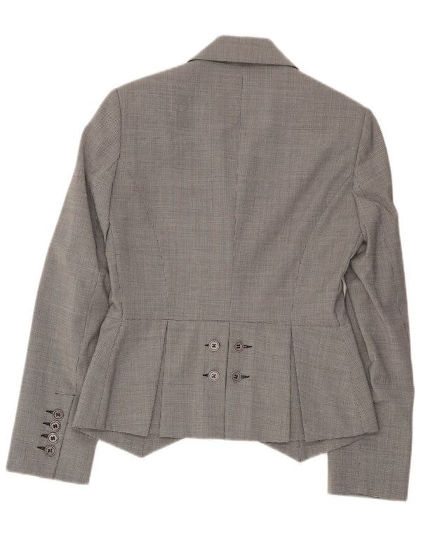 Giacca blazer da donna a 2 bottoni Germano Zama UK 12 grigio medio a quadri