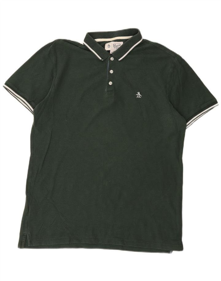 PENGUIN Polo da uomo grande in cotone verde
