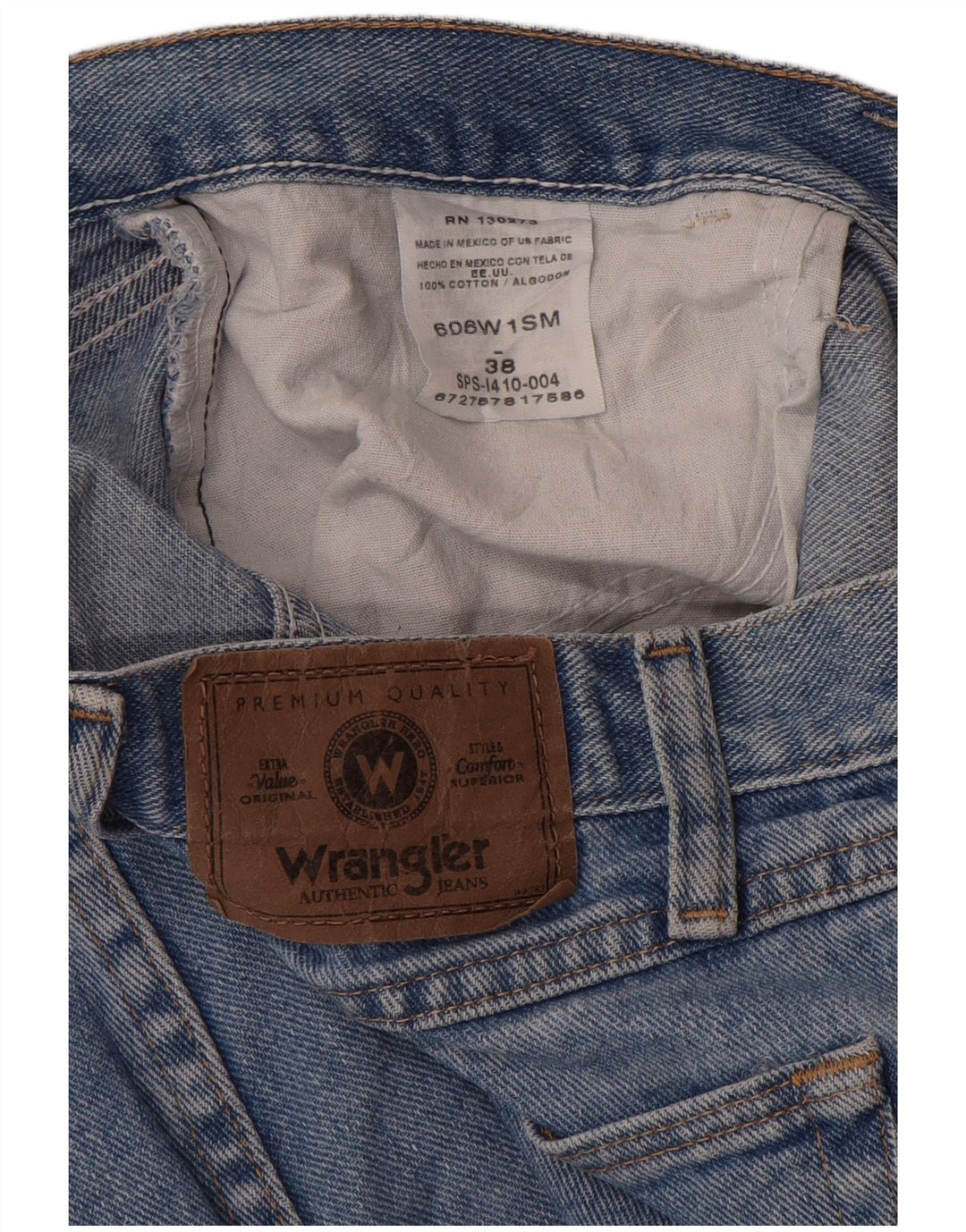 Pantaloncini di jeans da uomo WRANGLER W38 XL cotone blu