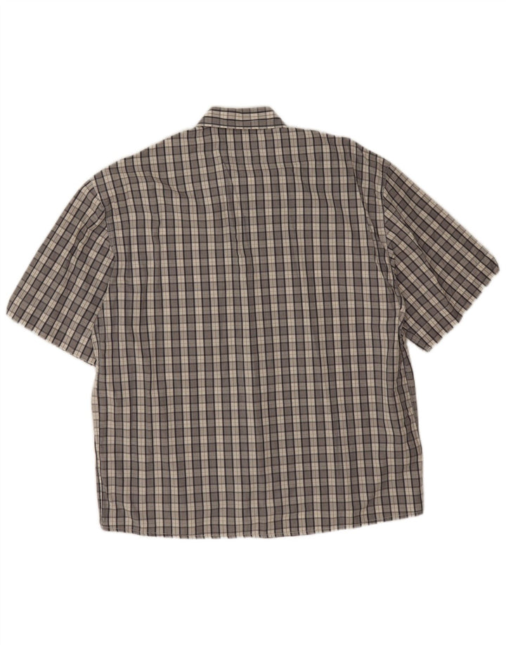 Camicia Armata Di Mare Uomo Manica Corta IT 50 Check Grigio Medio