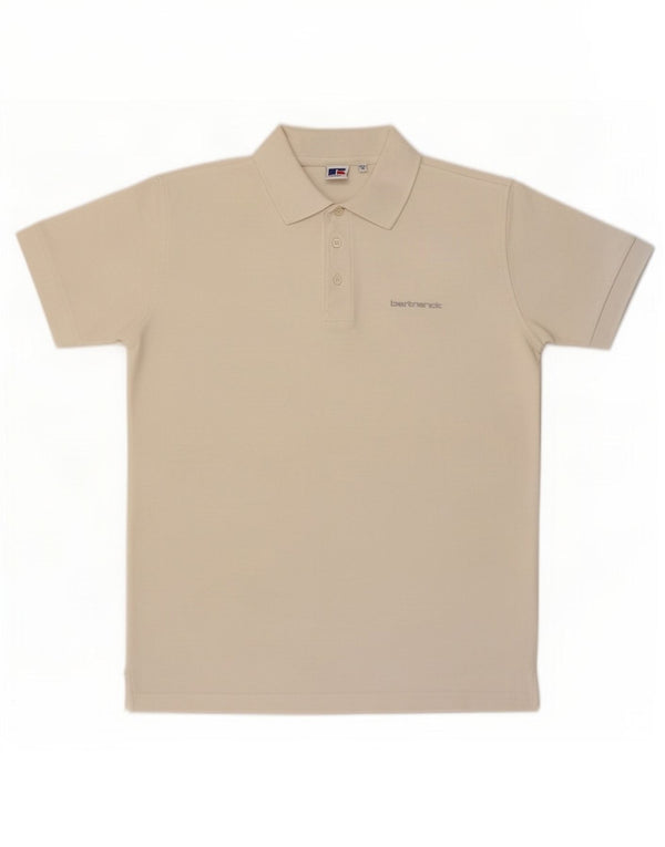 Polo da uomo Russell Athletic in cotone bianco medio