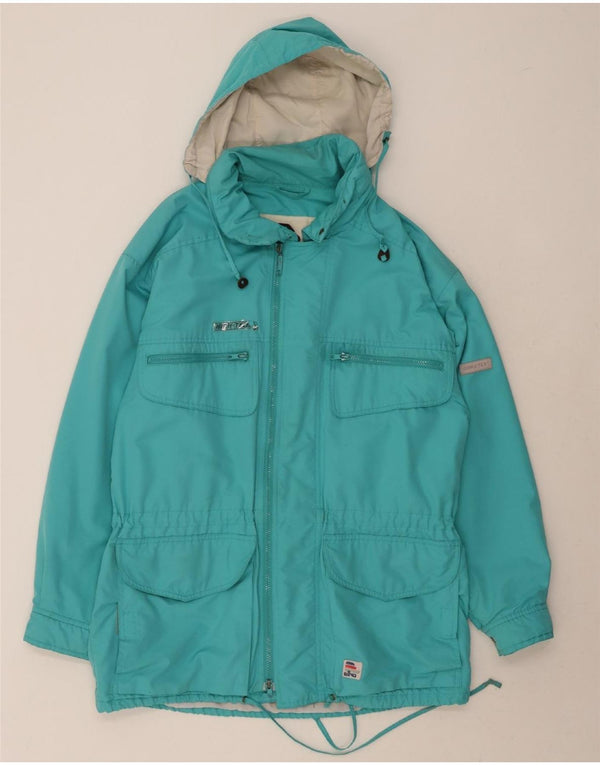 ELHO Mens Hooded Rain Jacket IT 48 Medium Blue