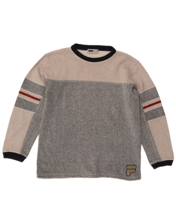 Felpa Fila Ragazzi Maglione 13-14 anni Large Grigio Colourblock