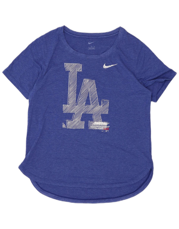 T-shirt grafica da donna Nike Los Angeles Dodgers Top UK 14 grande blu