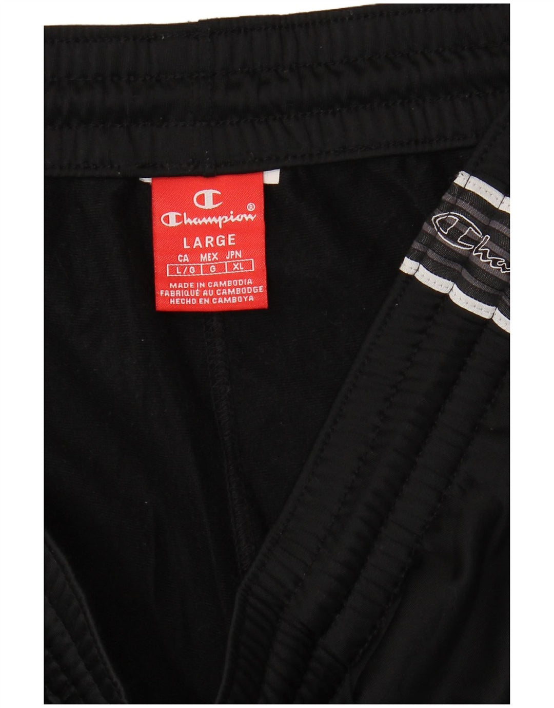Pantaloni da tuta con grafica Champion da uomo, grandi, neri