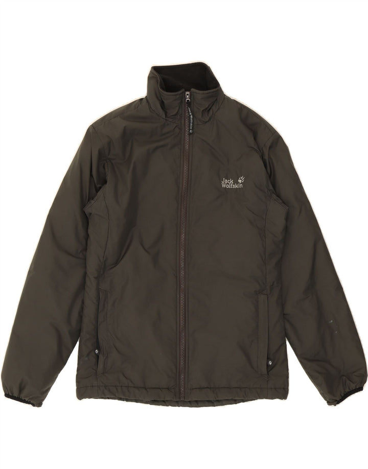 JACK WOLFSKIN Womens Oversized Windbreaker Jacket UK 8 Small Khaki Vintage Jack Wolfskin and Second-Hand Jack Wolfskin from Messina Hembry 