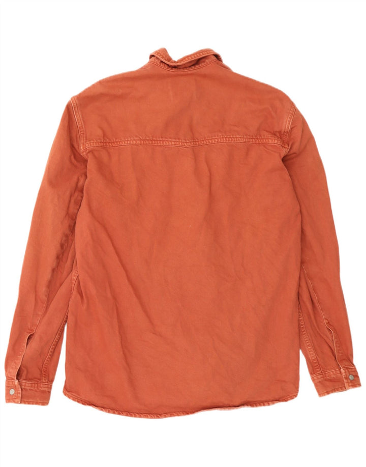 Camicia di jeans da uomo Jack & Jones piccola in cotone marrone