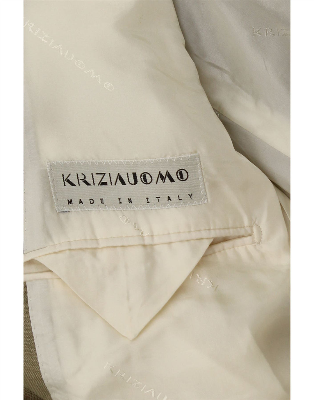 Giacca blazer a 3 bottoni da uomo Krizia UK 38 medio kaki