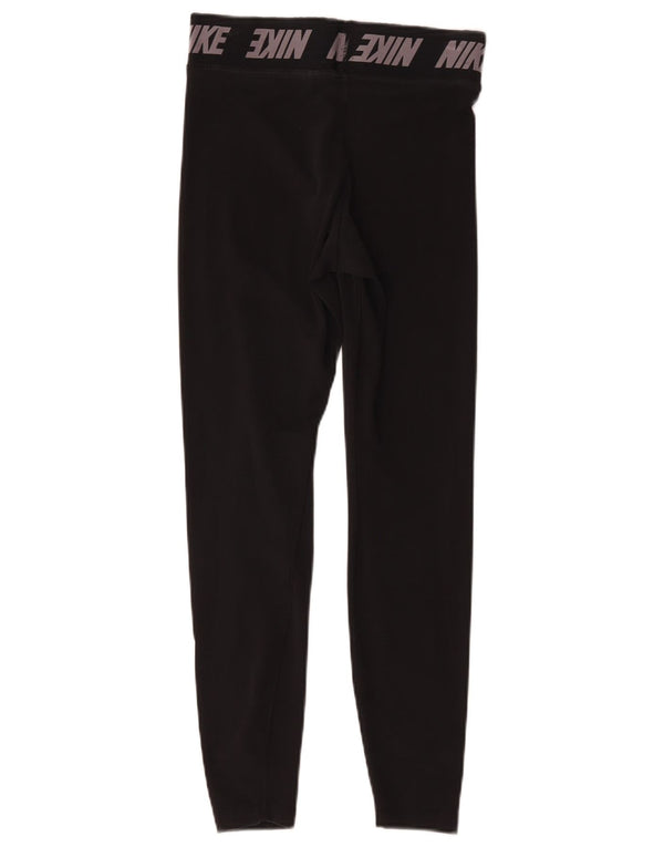 Leggings grafici Nike da donna UK 8 piccoli neri