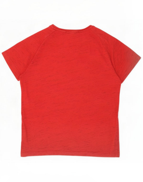 T-shirt da uomo Puma Top XL in cotone chiazzato rosso