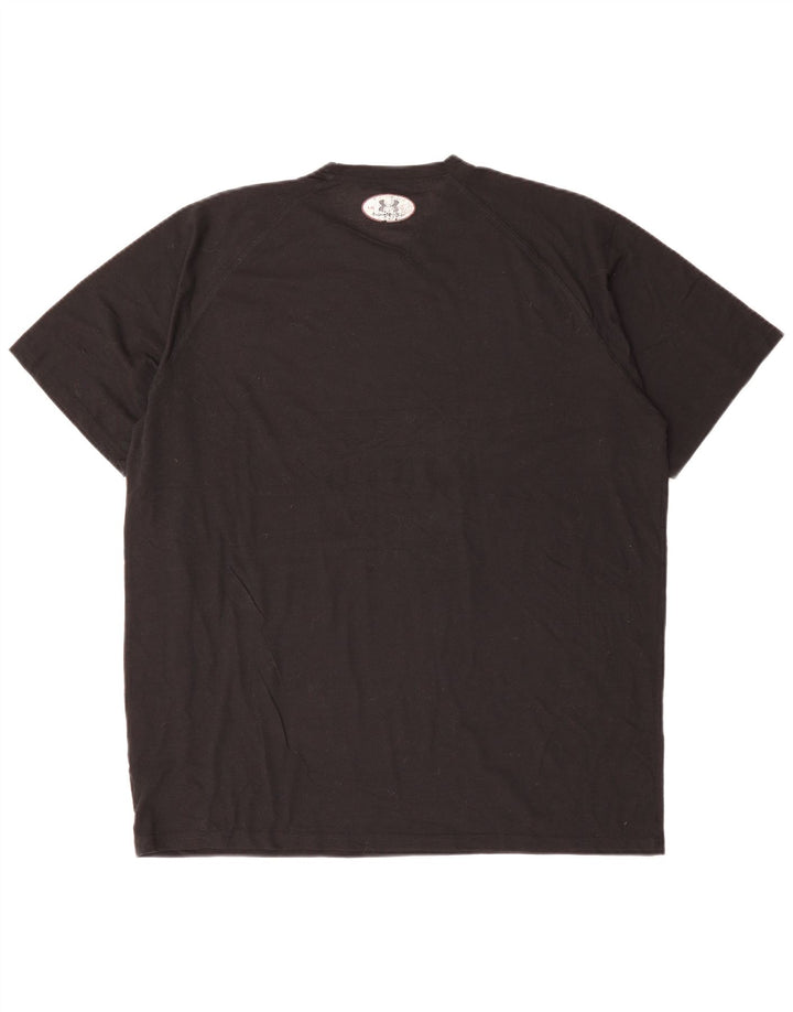 T-shirt Heat Gear da uomo UNDER ARMOUR Top grande in poliestere nero