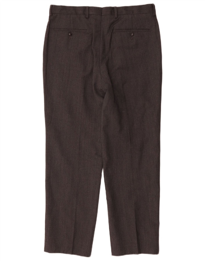 Pantaloni da abito dritti su misura da uomo Marks & Spencer W34 L30 grigi