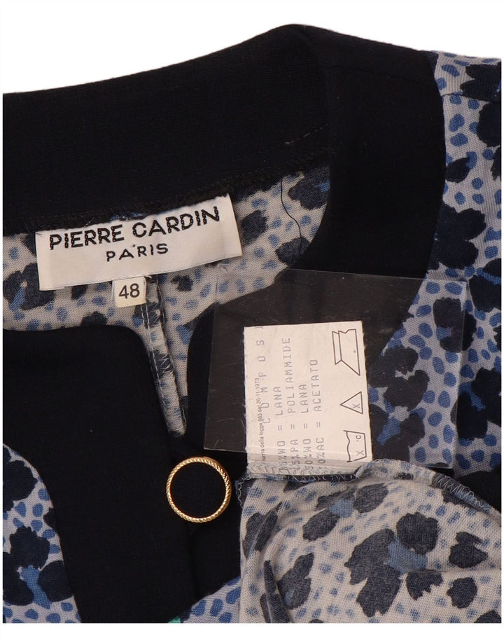 PIERRE CARDIN Giacca blazer da donna con maniche a 3/4 EU 48 2XL Blu floreale