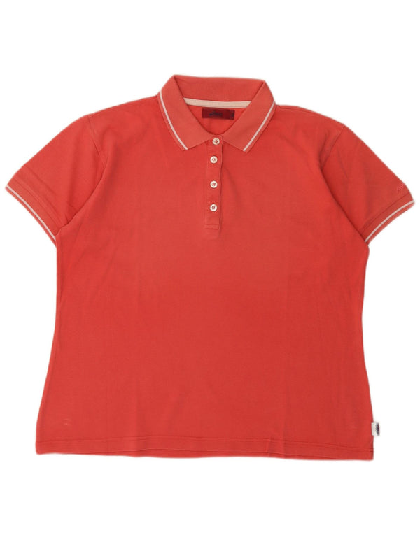 Asics Womens Polo Shirt UK 18 XL Pink Cotton