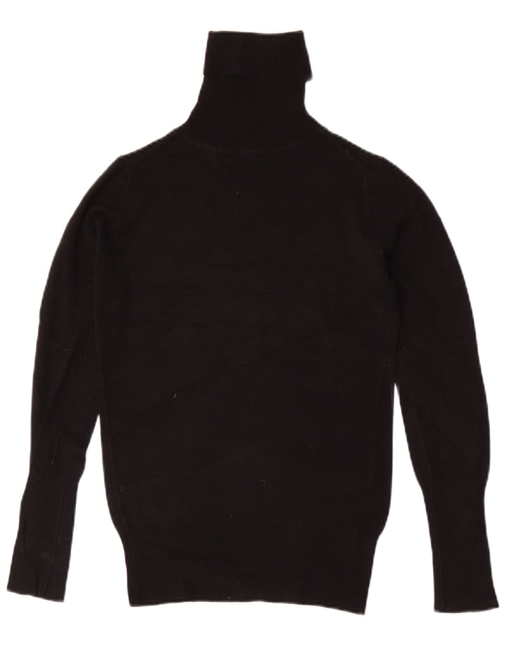 Maglione maglione collo alto da donna Zara UK 10 piccolo nero