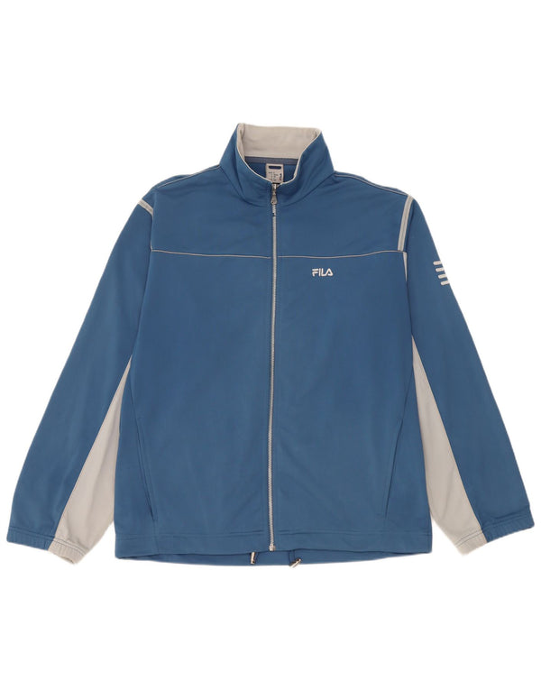 Giacca da tuta da uomo Fila IT 46/48 Small Blu Poliestere Colourblock