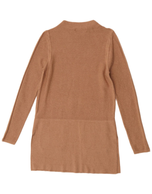 Abito maglione a maniche lunghe da donna Marks & Spencer UK 10 piccolo cotone beige