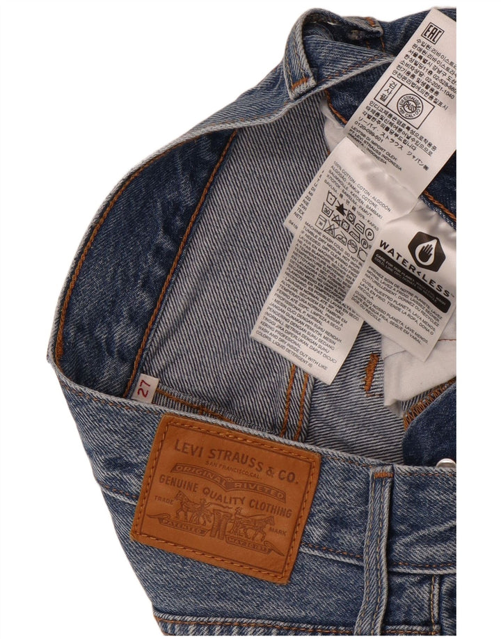 Gonna Levi's da donna in denim invecchiato W27 piccolo cotone blu