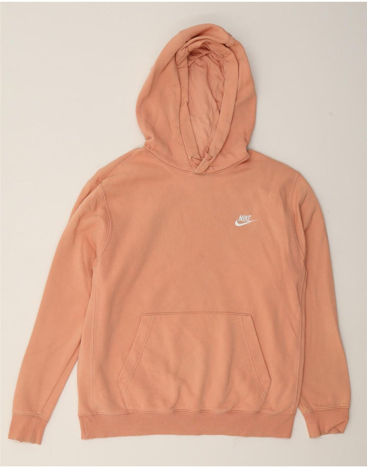 Felpa con cappuccio oversize da donna Nike UK 14 cotone rosa medio