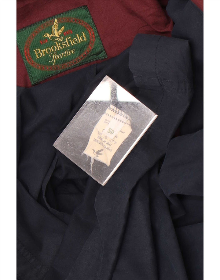 Giacca da uomo con cappuccio Brooksfield IT 50 Large in cotone blu navy