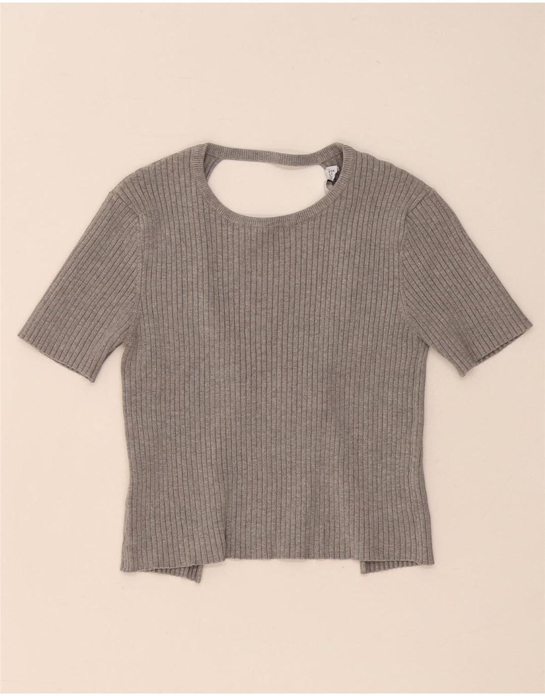 Top corto in camicetta corta da donna Zara UK 12 Grigio medio