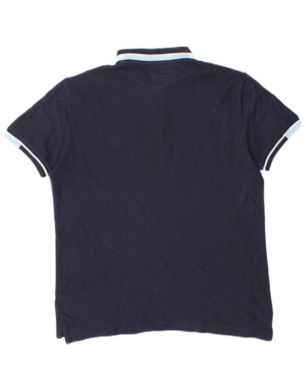 Polo da uomo LOTTO Life Large in cotone blu navy