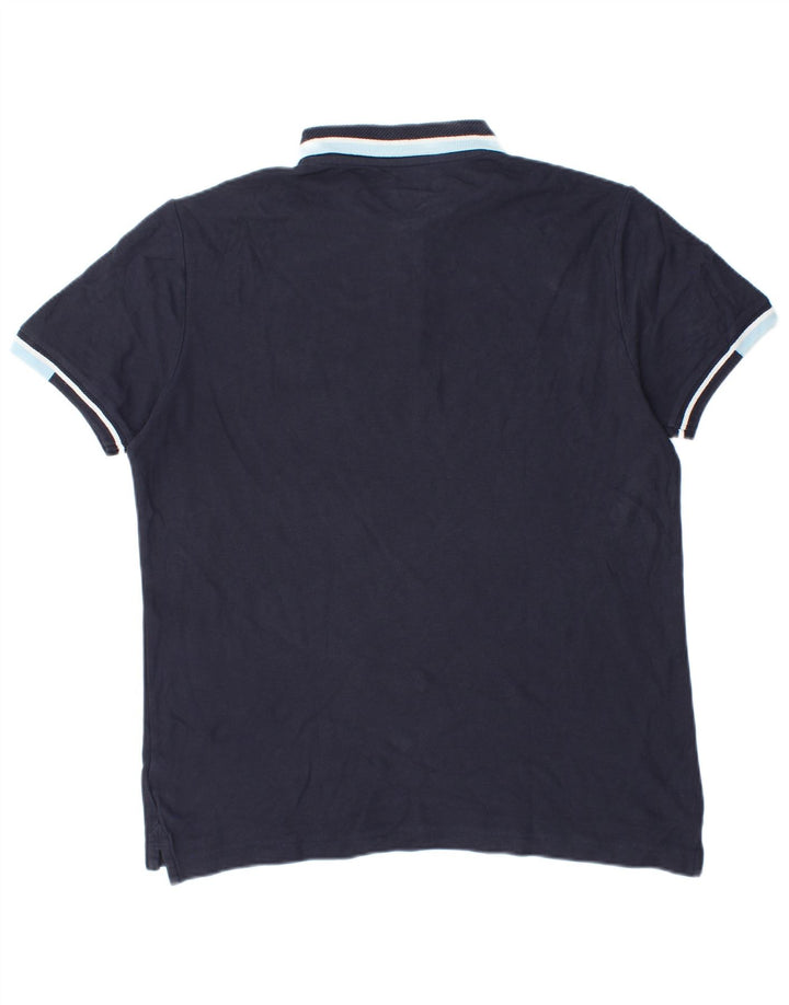 Polo da uomo LOTTO Life Large in cotone blu navy