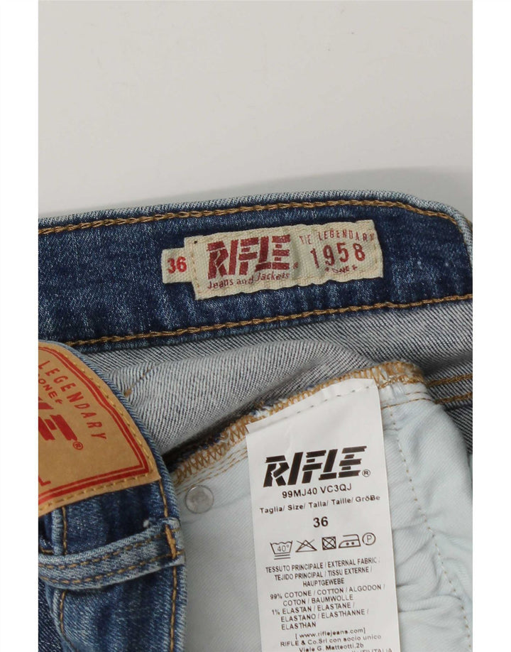 Jeans dritti da uomo Rifle W36 L28 in cotone blu