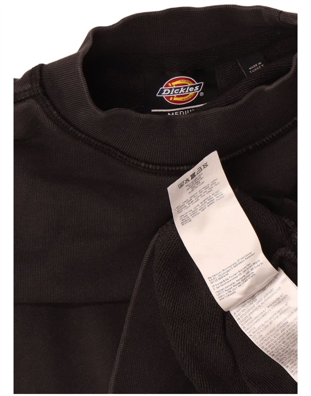 Dickies Felpa con grafica corta oversize da donna, taglia UK 14, media, nera