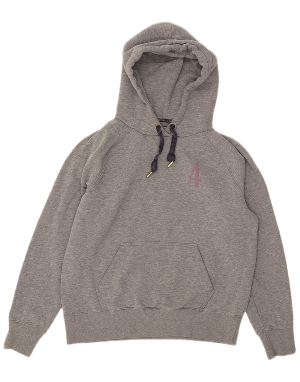 Maglione con cappuccio grafico da donna Tom Joule UK 14 grande grigio