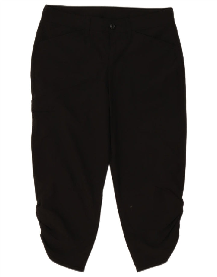 Pantaloni capri cargo da donna Eddie Bauer US 2 XS W30 L21 poliestere nero