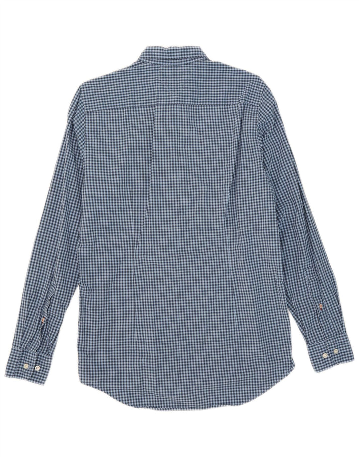Camicia slim fit da uomo Tommy Hilfiger in cotone a quadretti blu medio