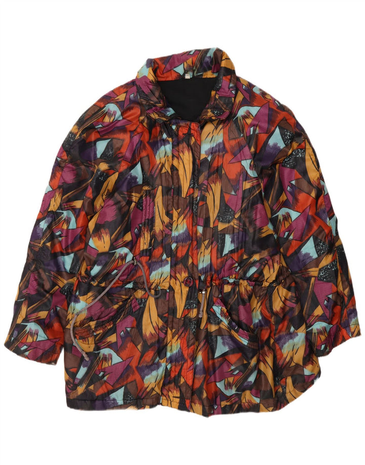Giacca a vento vintage da donna EU 44 XL multicolore geometrica