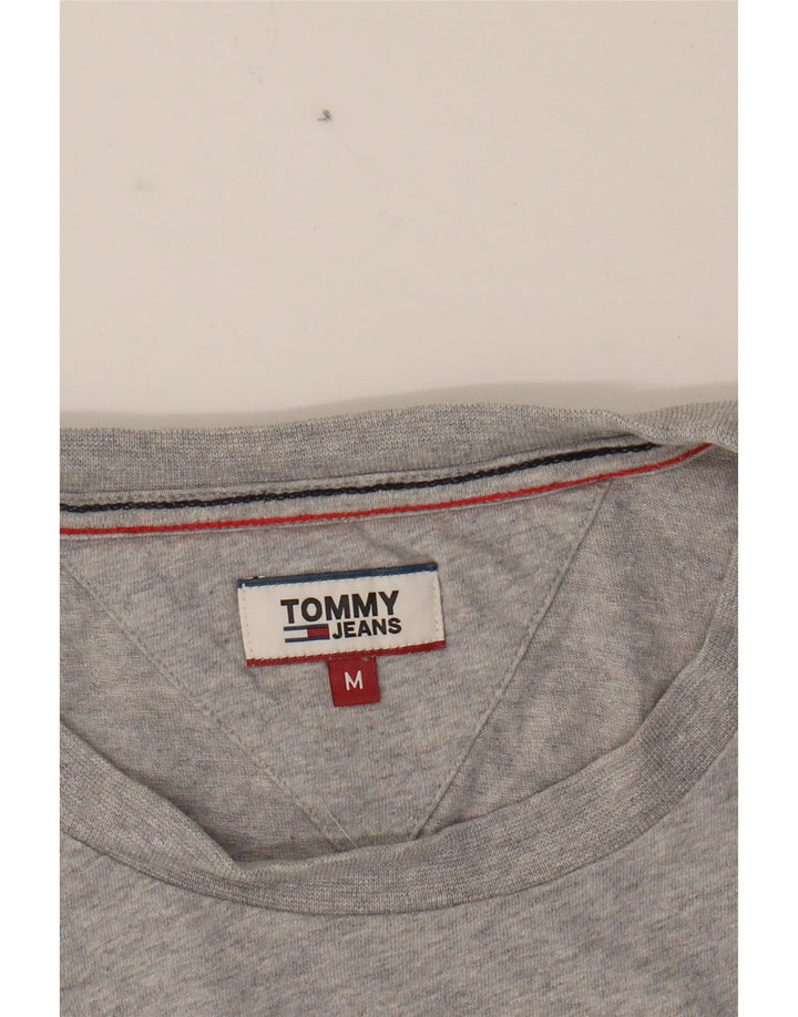 TOMMY HILFIGER Womens Graphic T-Shirt Top UK 14 Medium Grey Vintage Tommy Hilfiger and Second-Hand Tommy Hilfiger from Messina Hembry 