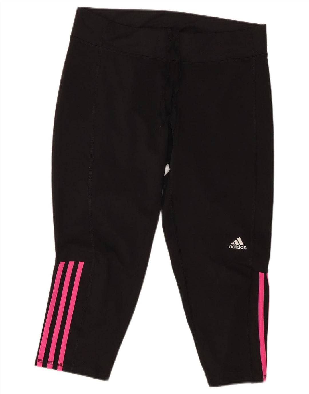 Pantaloni da tuta ADIDAS Capri da donna UK 16/18 Large Nero Poliestere