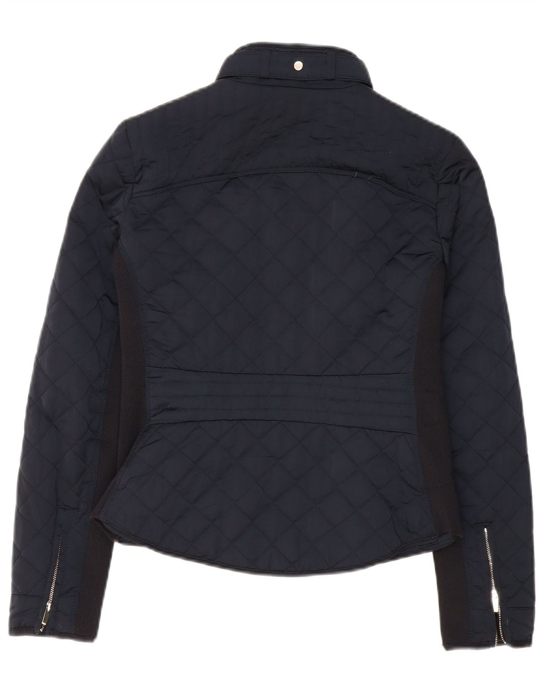 Giacca trapuntata da donna Zara UK 10 Small Poliestere color block blu navy