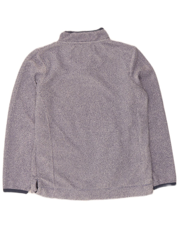 Maglione in pile da donna con collo con zip Weird Fish UK 10 piccolo blu navy screziato