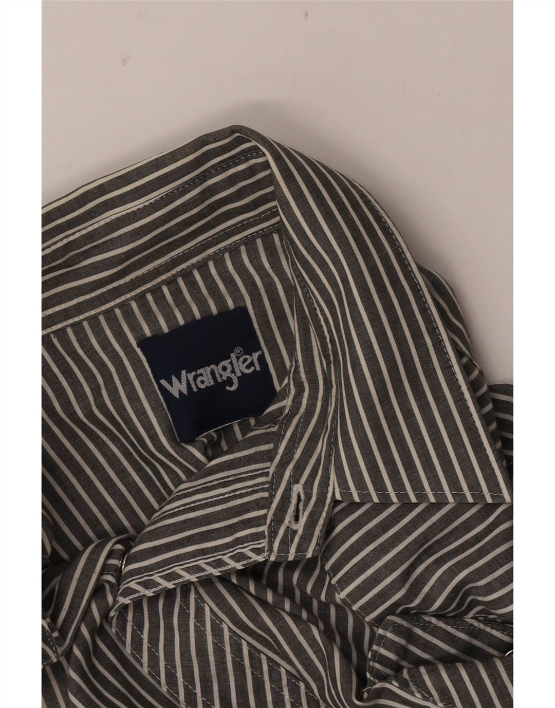 Camicia da uomo Wrangler XL gessata grigia