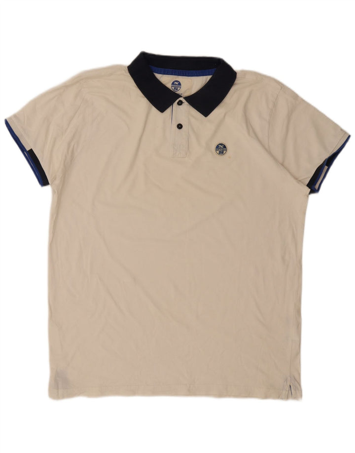 Polo da rugby da uomo North Sails 2XL in cotone bianco
