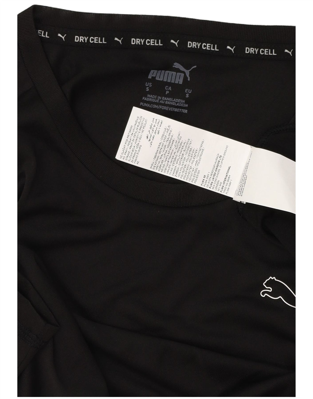 T-shirt da uomo PUMA Top Small nera in poliestere