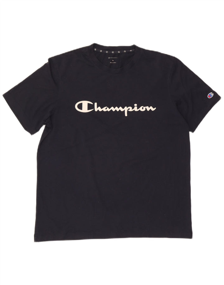 T-shirt grafica da uomo Champion Top XL Blu navy