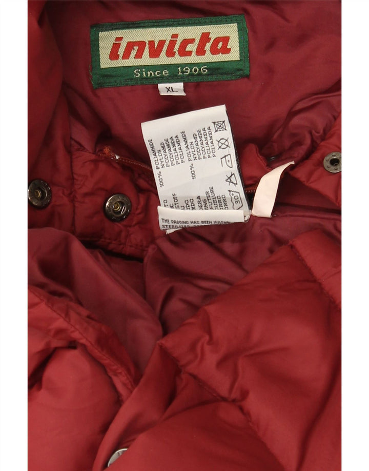 INVICTA Womens Oversized Hooded Padded Coat UK 18 XL Red Polyamide Vintage Invicta and Second-Hand Invicta from Messina Hembry 