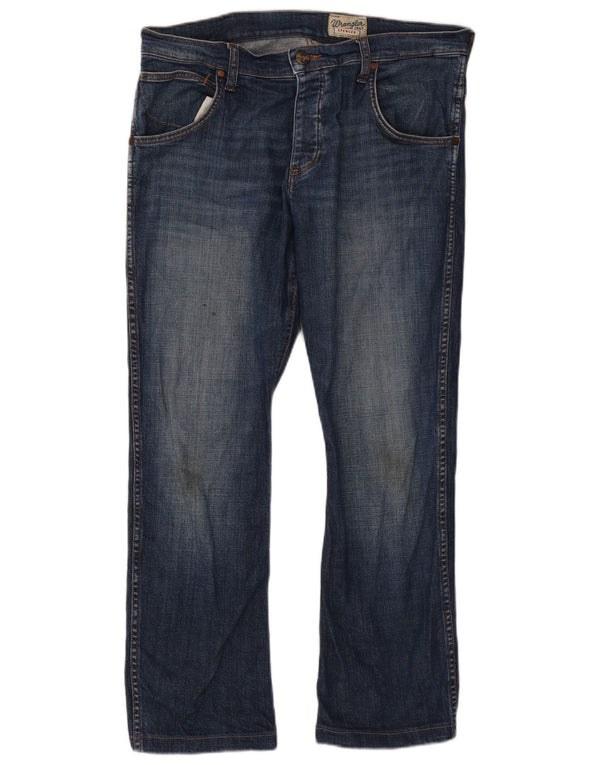 Wrangler Mens Spencer Straight Jeans W34 L29 Blue Cotton